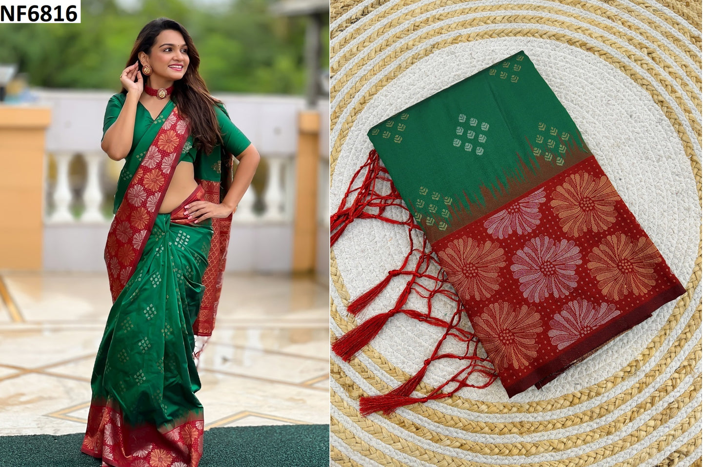 Nf6816 Vmk. Soft Silk Sarees