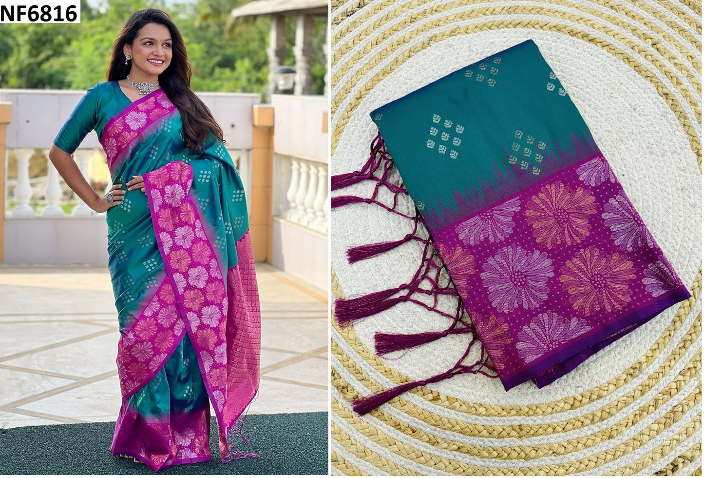 Nf6816 Vmk. Soft Silk Sarees
