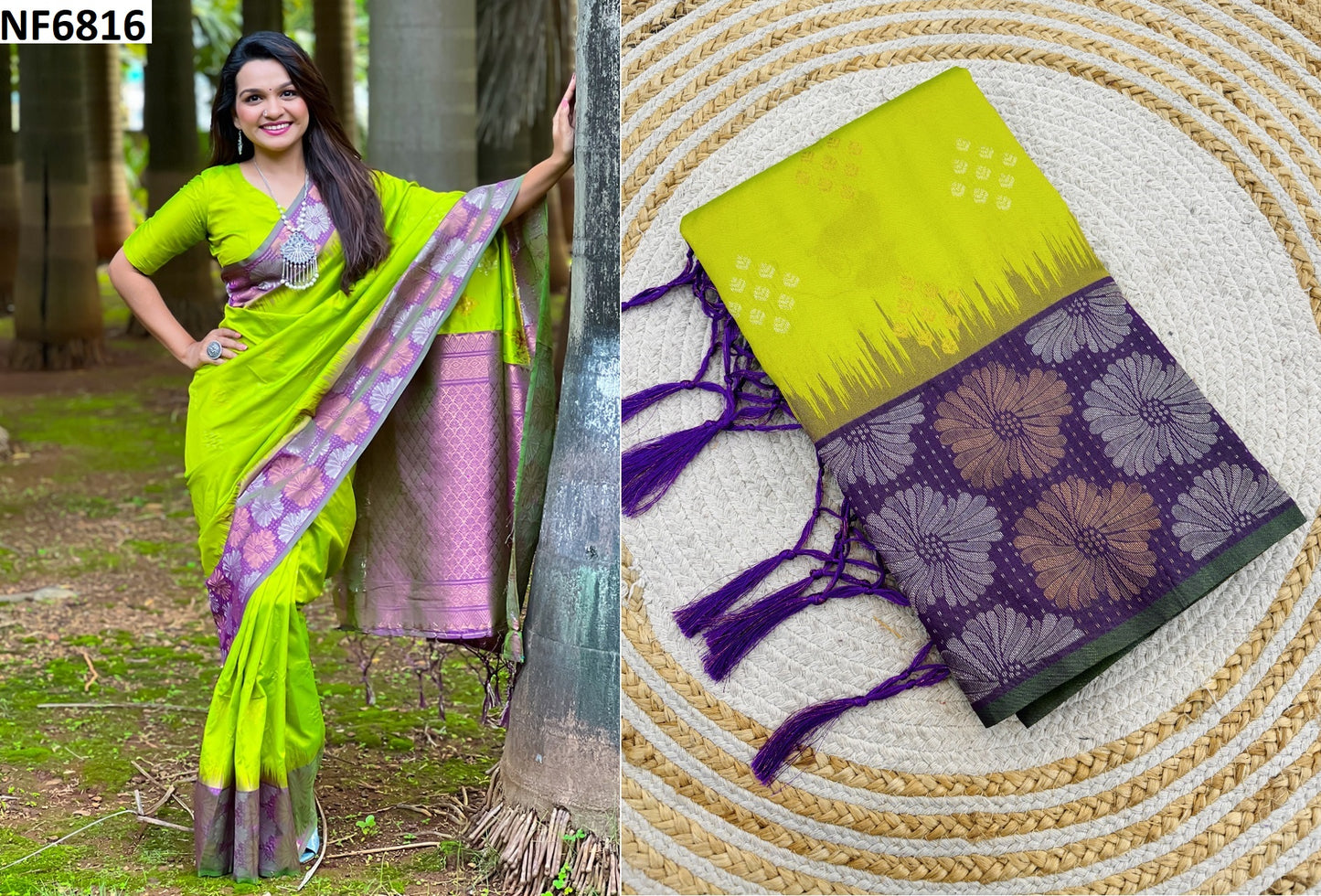 Nf6816 Vmk. Soft Silk Sarees