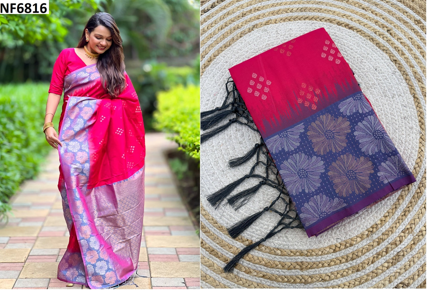 Nf6816 Vmk. Soft Silk Sarees