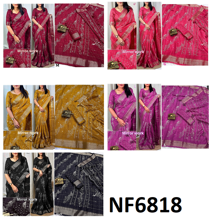 Nf6818 Vmk. Printed Sarees