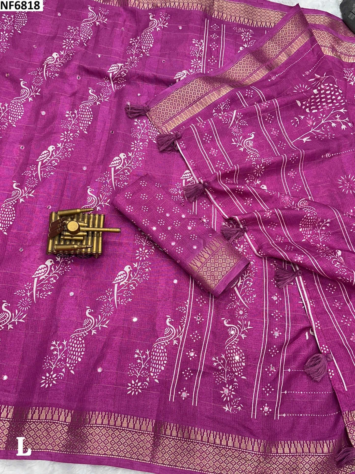 Nf6818 Vmk. Printed Sarees