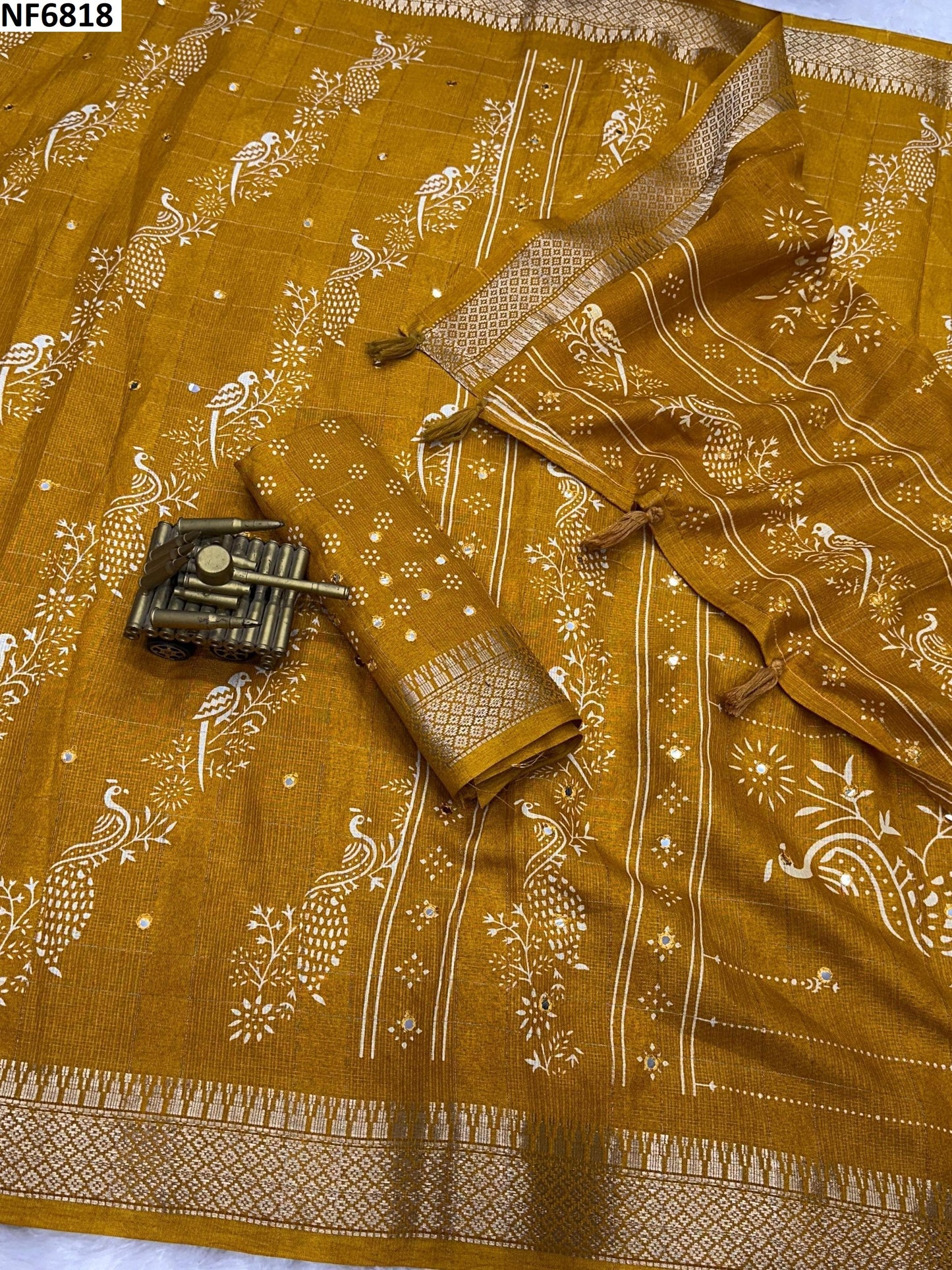 Nf6818 Vmk. Printed Sarees