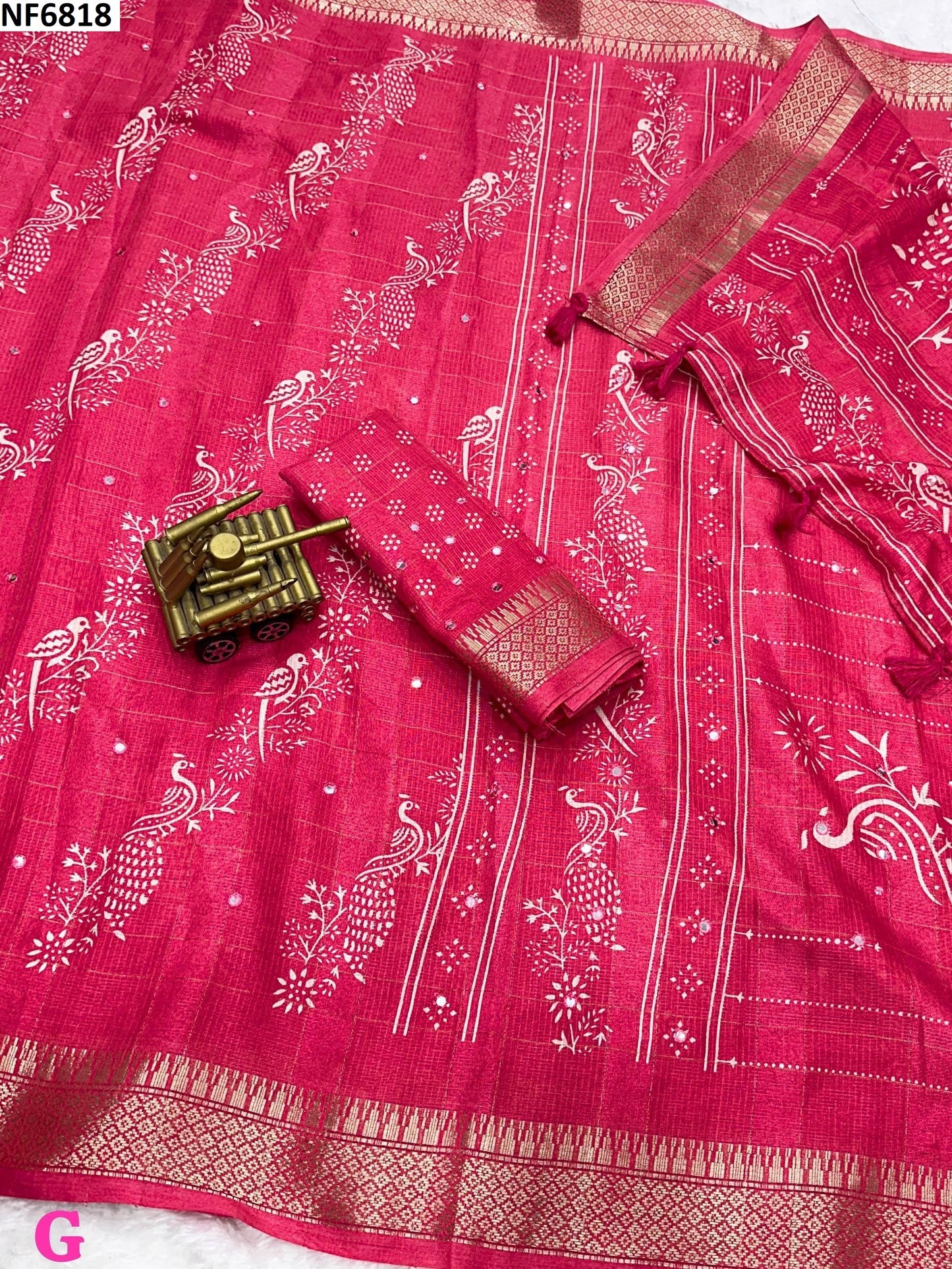 Nf6818 Vmk. Printed Sarees