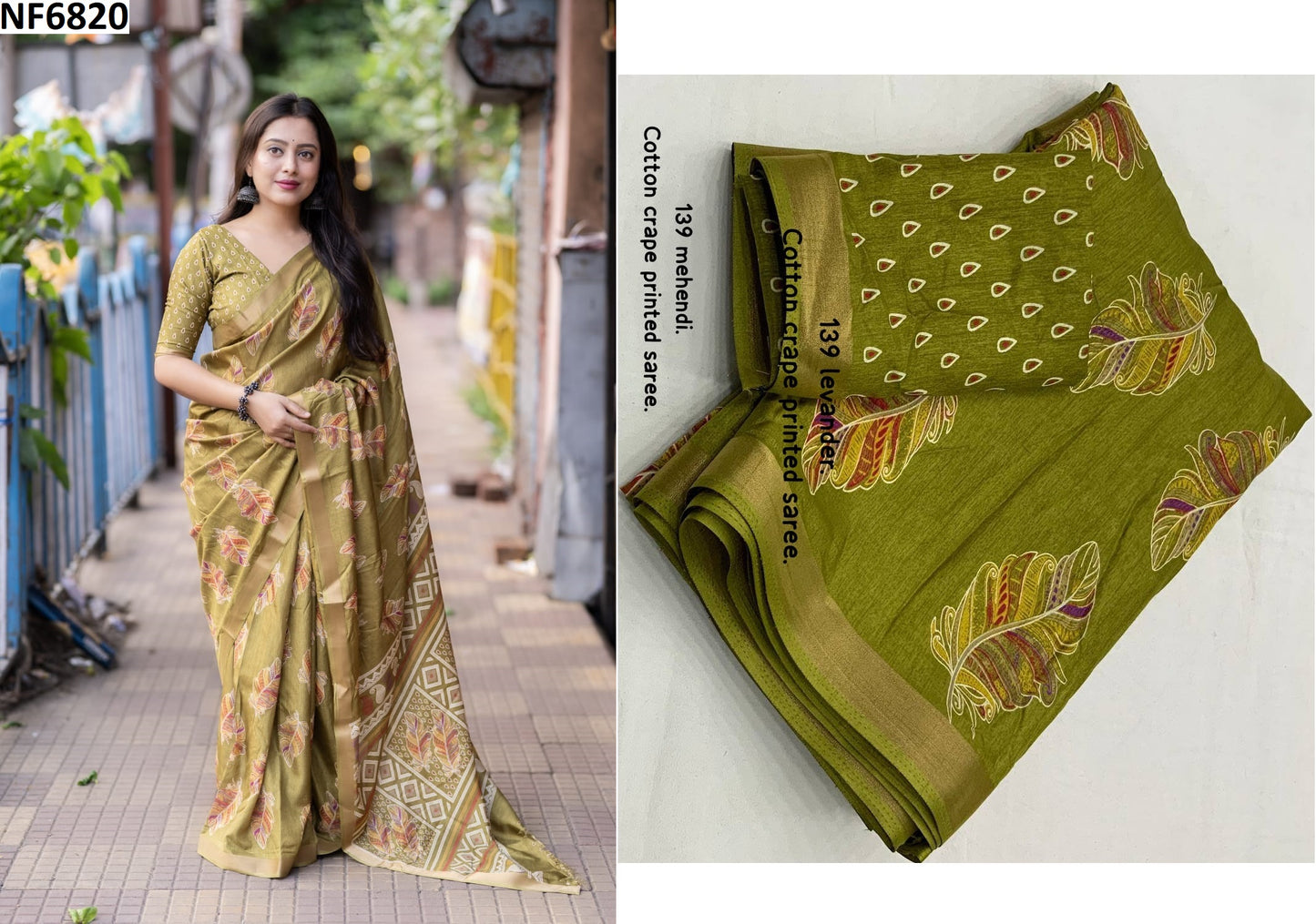 Nf6820 Vmk Crepe Sarees