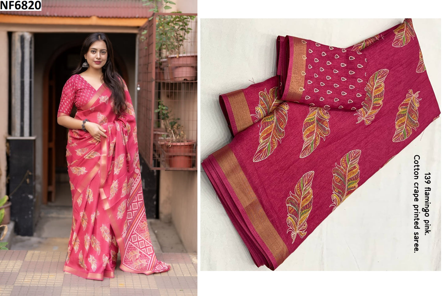 Nf6820 Vmk Crepe Sarees