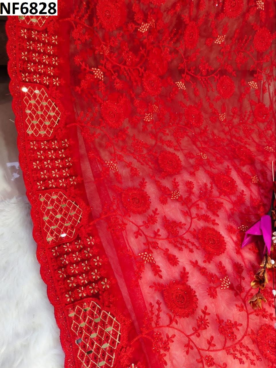 Nf6828 Vmk. Diamond Work Sarees