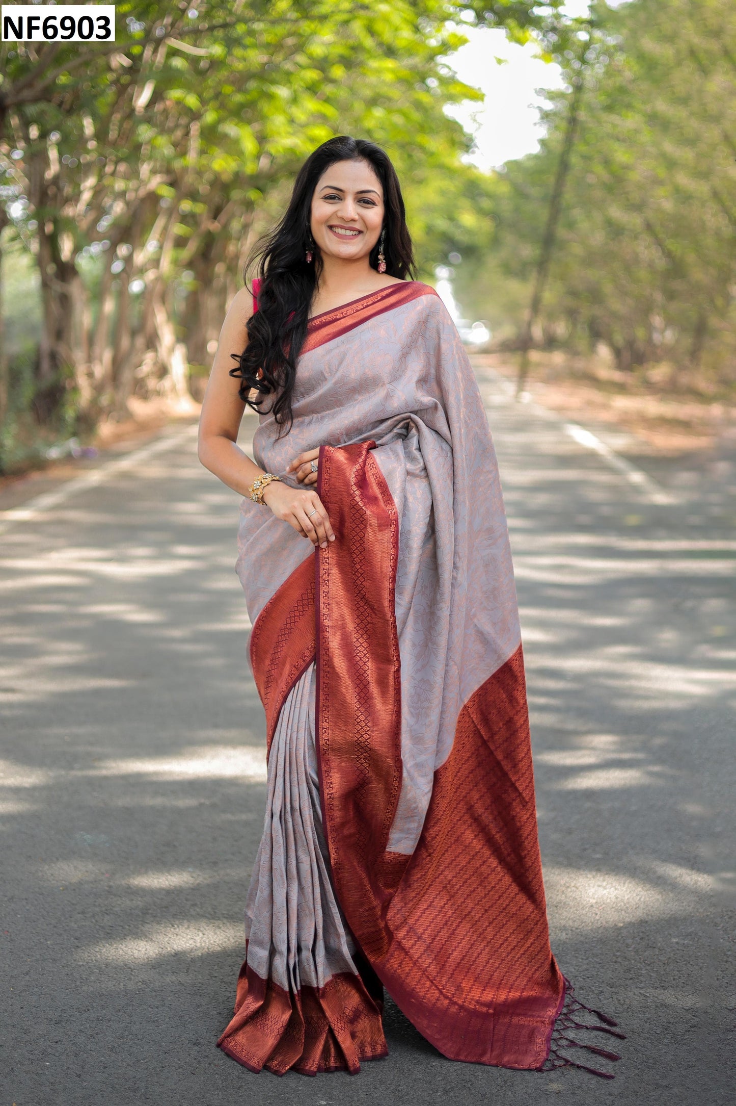 Nf6903 Vmk. Jacquard Sarees