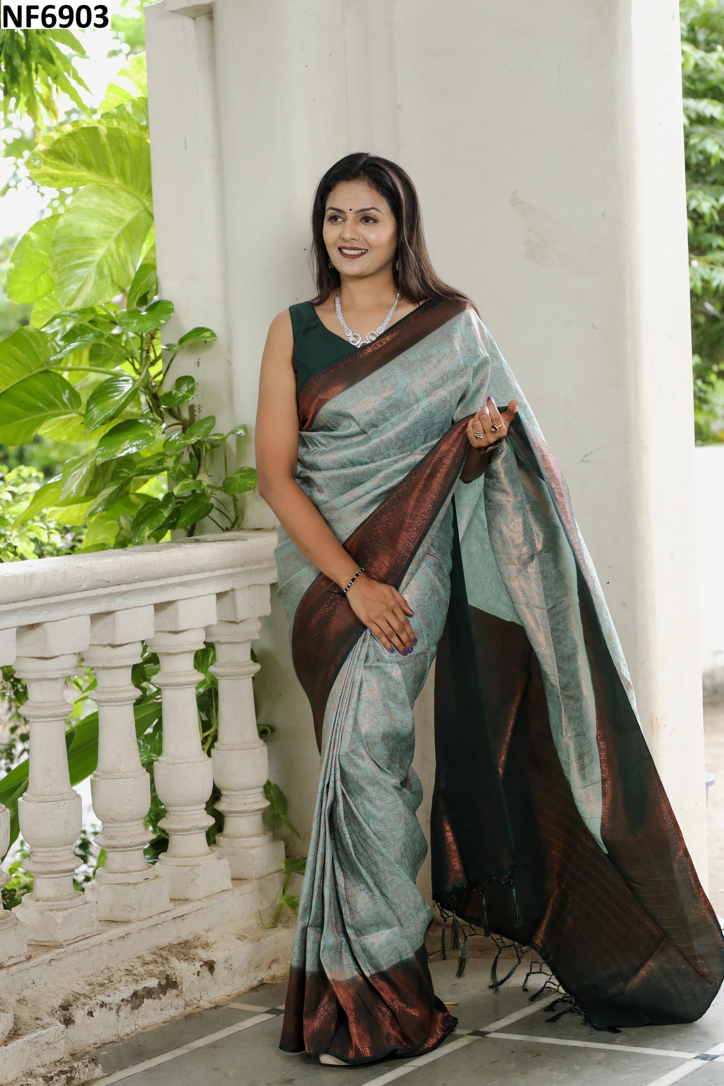 Nf6903 Vmk. Jacquard Sarees