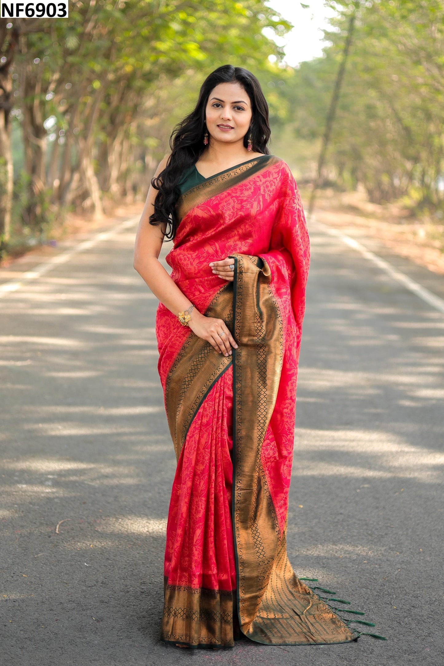 Nf6903 Vmk. Jacquard Sarees