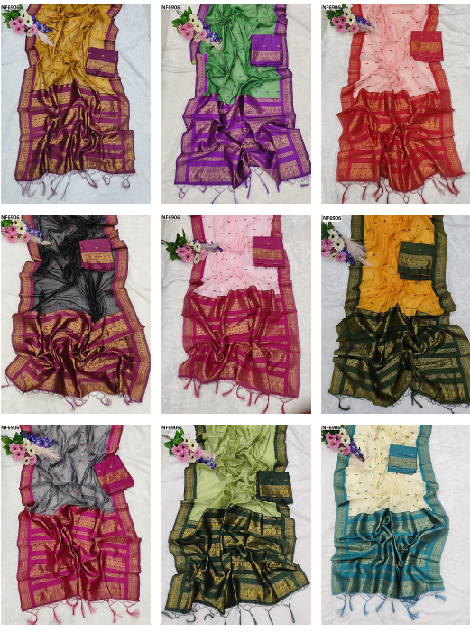 Nf6906 Vmk. Cotton Sarees