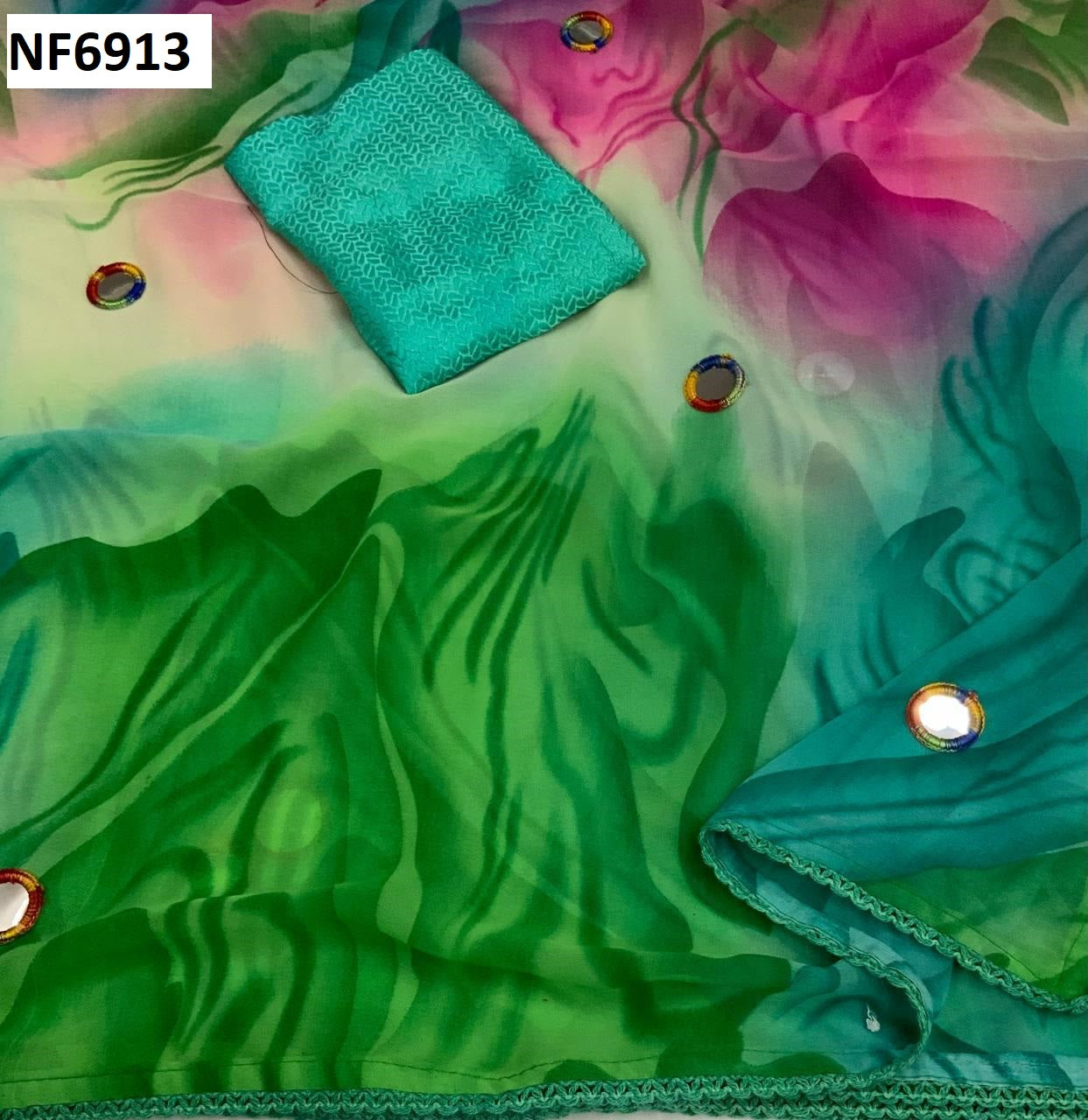 Nf6913 Vmk Mirror Work Sarees