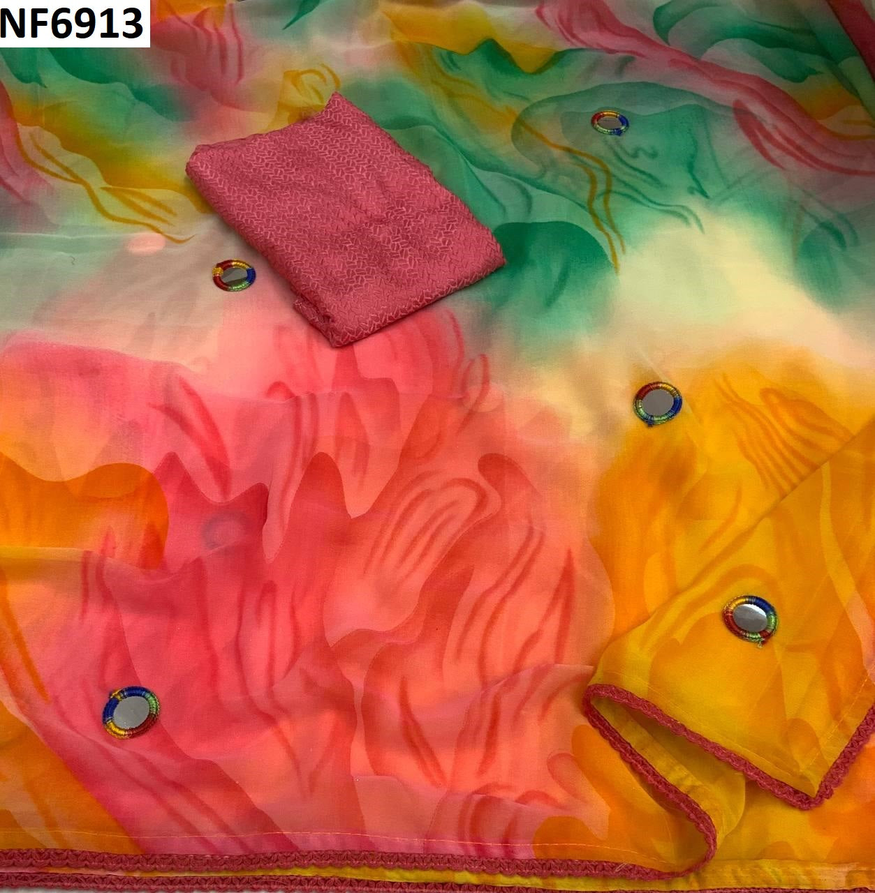 Nf6913 Vmk Mirror Work Sarees