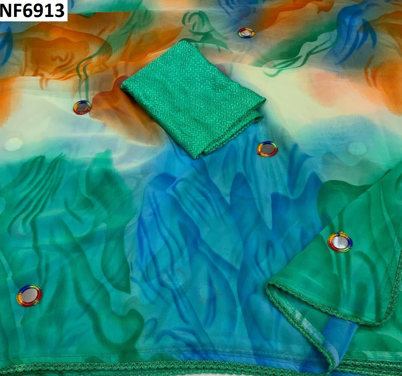 Nf6913 Vmk Mirror Work Sarees