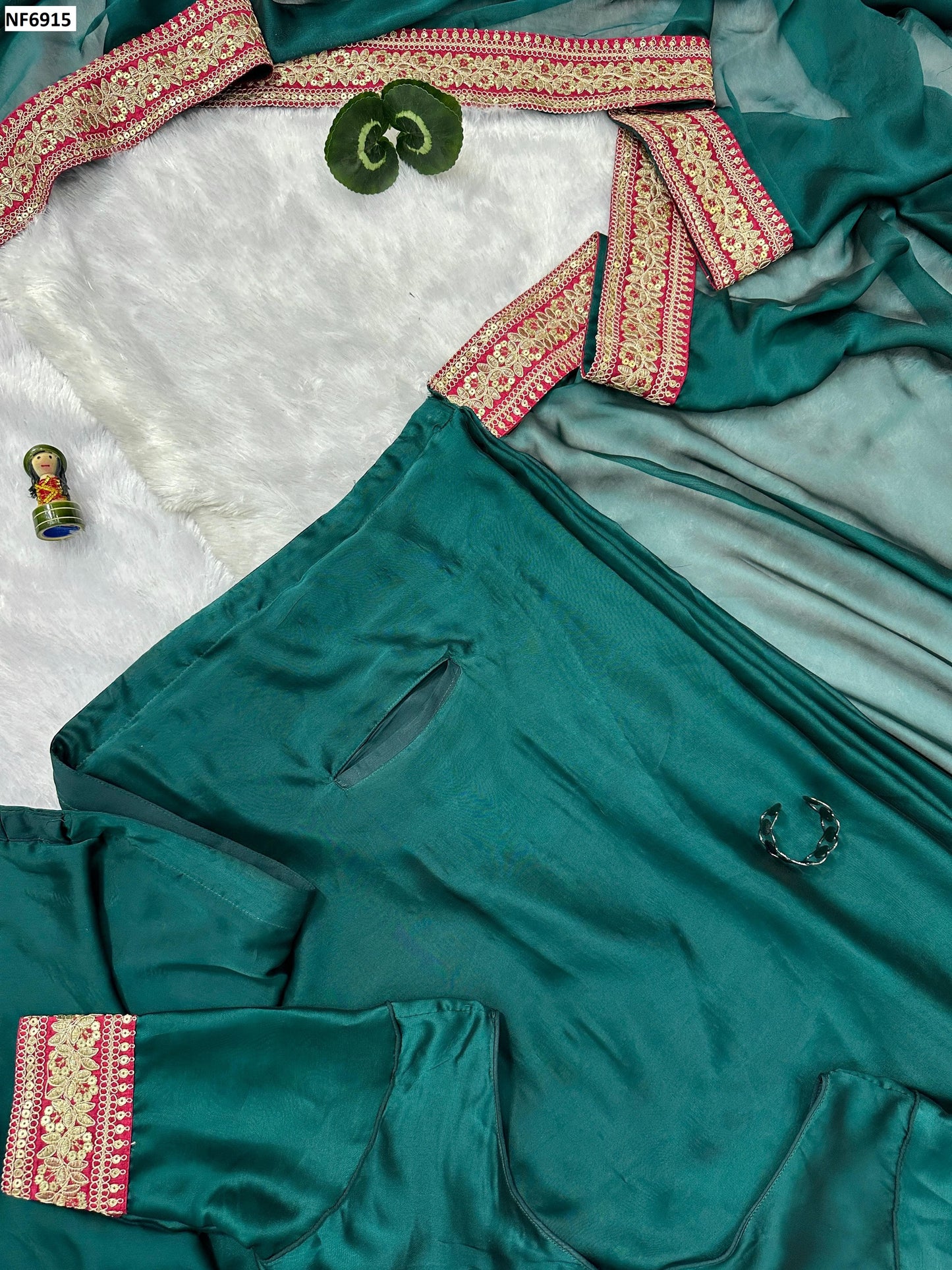 Nf6915 Vmk. Fancy Pocket Ready To Wear Saree