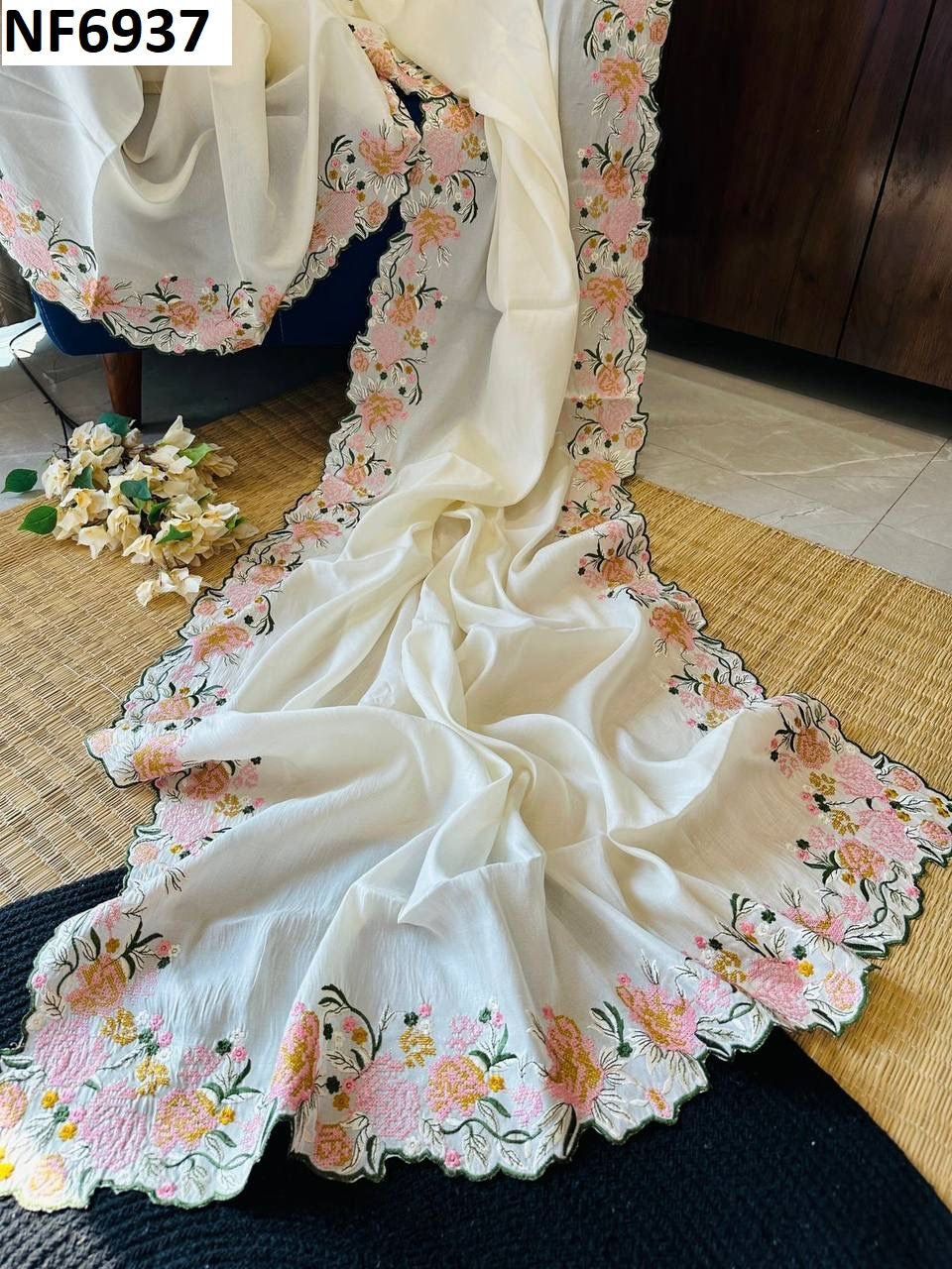 Nf6937 Vmk. Thread Work Sarees