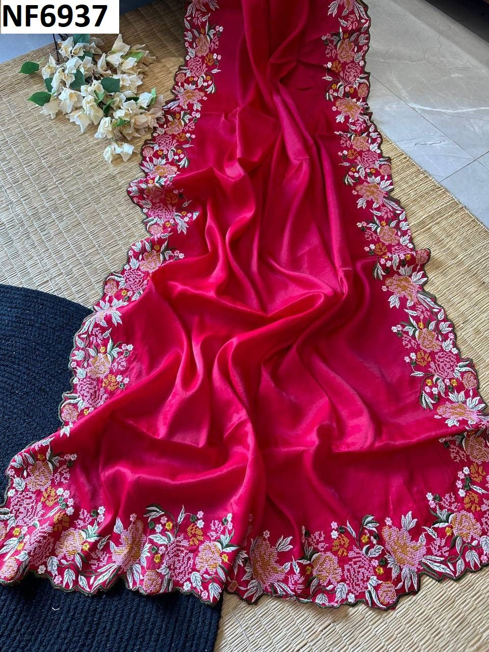 Nf6937 Vmk. Thread Work Sarees