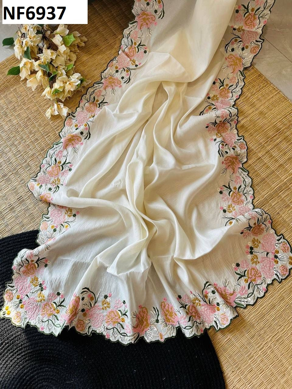 Nf6937 Vmk. Thread Work Sarees