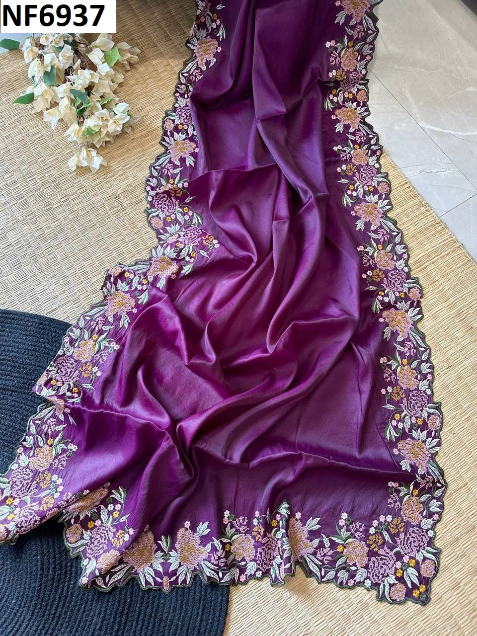 Nf6937 Vmk. Thread Work Sarees