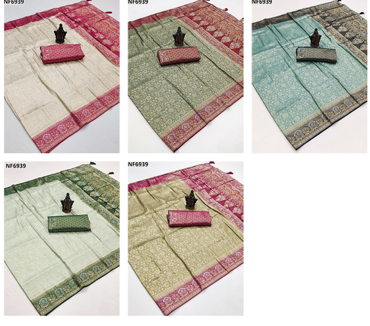 Nf6939 Vmk. Jacquard Sarees