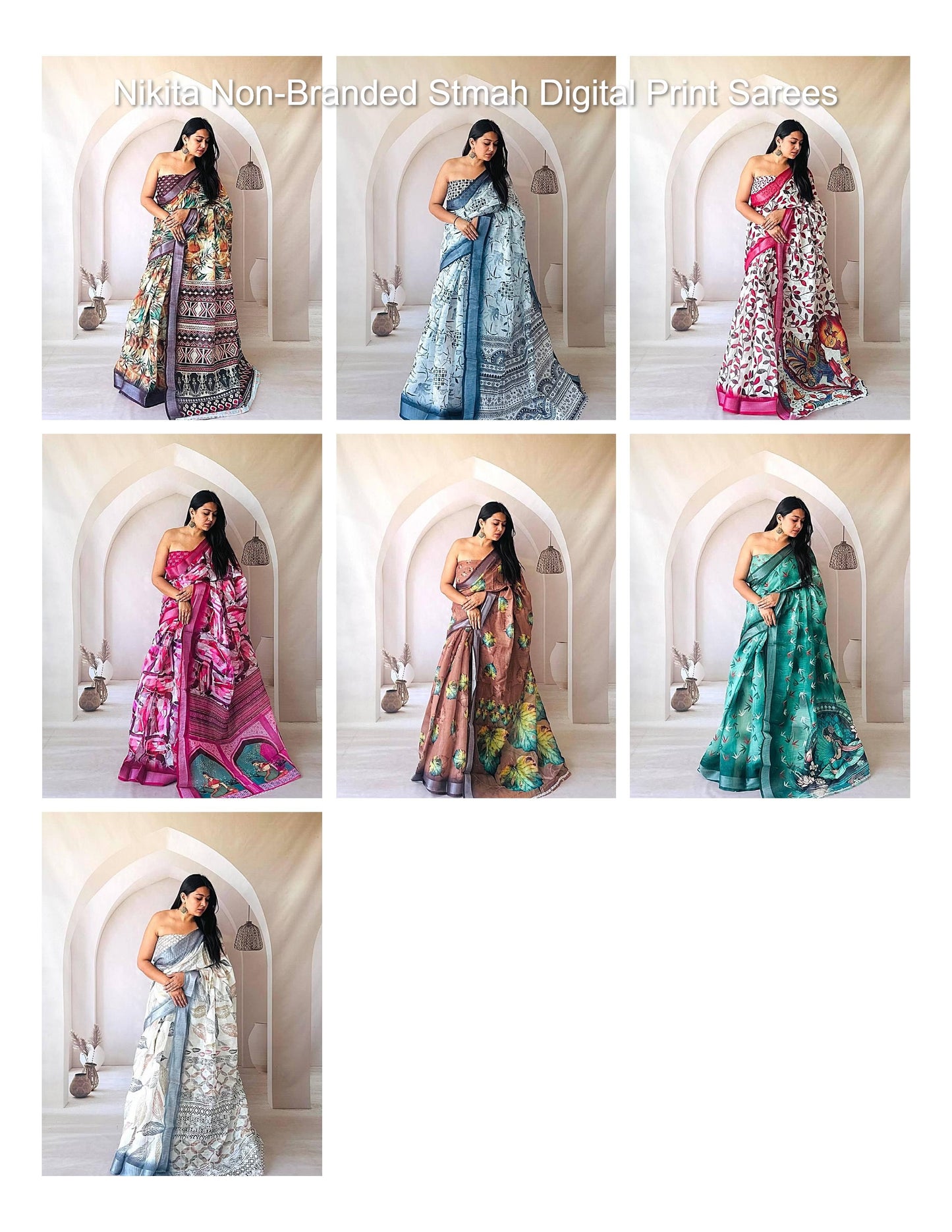 Nikita Non-Branded Stmah Digital Print Sarees