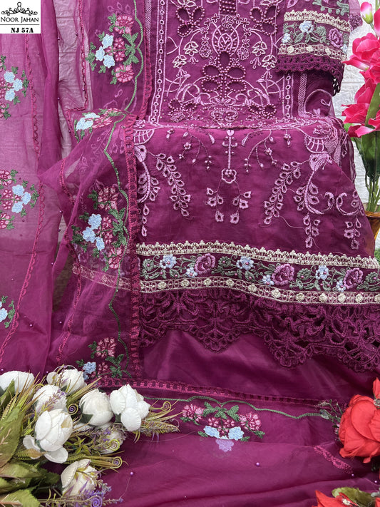 Nj-57A Noor Jahan Pearl Work Pakistani Salwar Suits