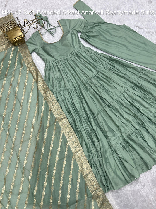 Nkb-47 Non-Branded Stkast Anarkali Readymade Suits