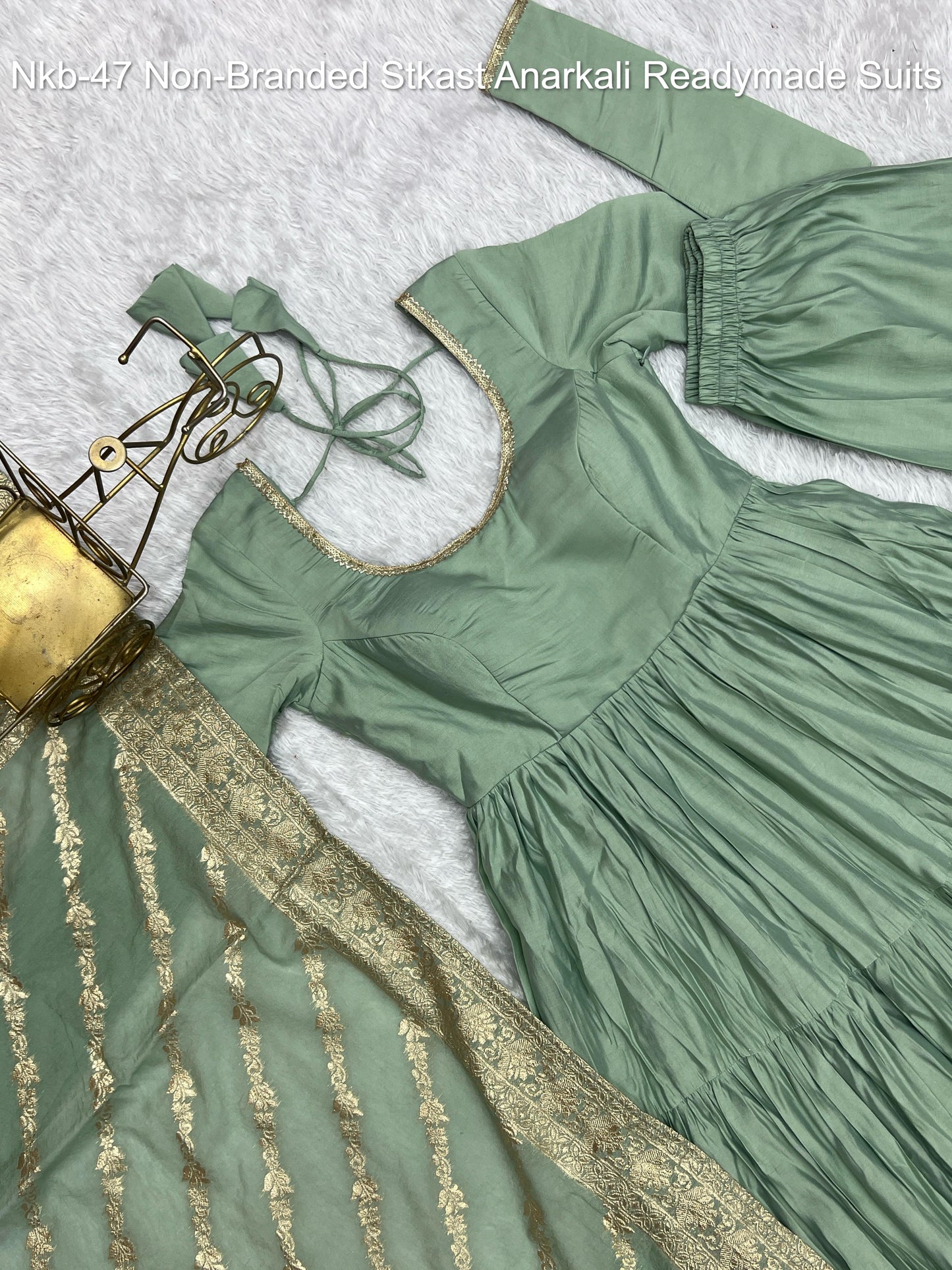 Nkb-47 Non-Branded Stkast Anarkali Readymade Suits