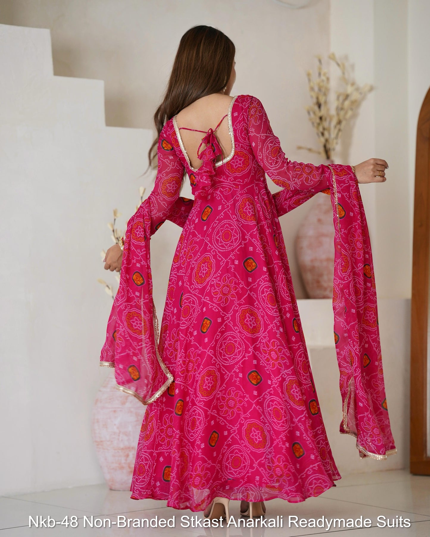 Nkb-48 Non-Branded Stkast Anarkali Readymade Suits