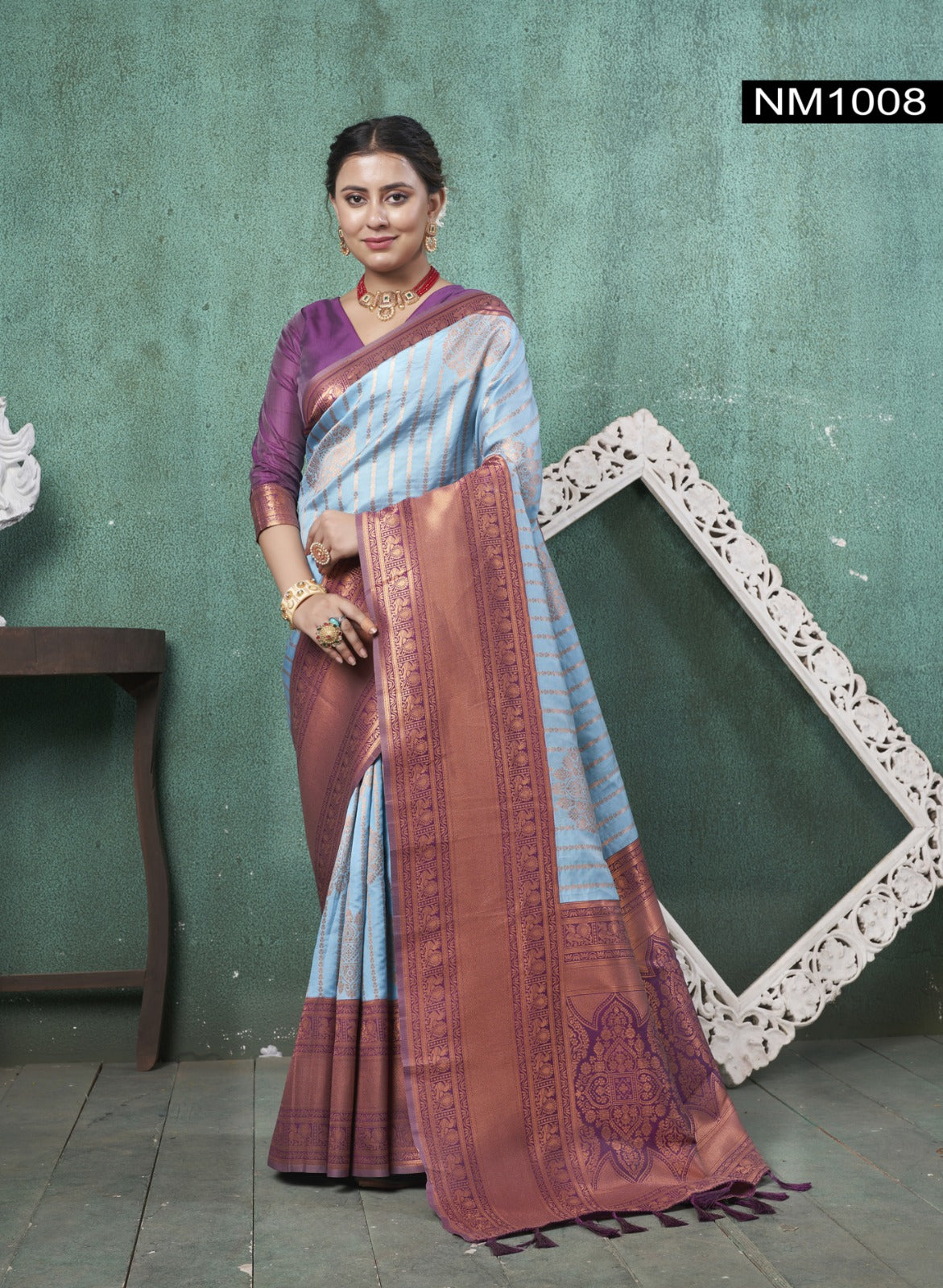 Nm-1008 Neelam 3 Of Silk Sarees