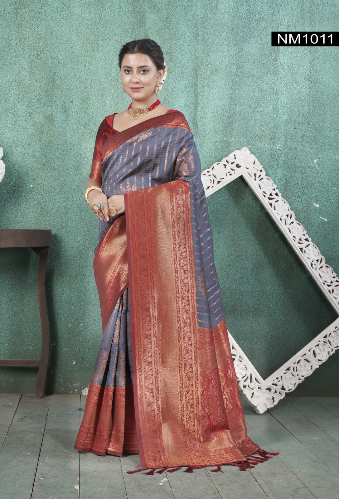 Nm-1011 Neelam 3 Of Silk Sarees