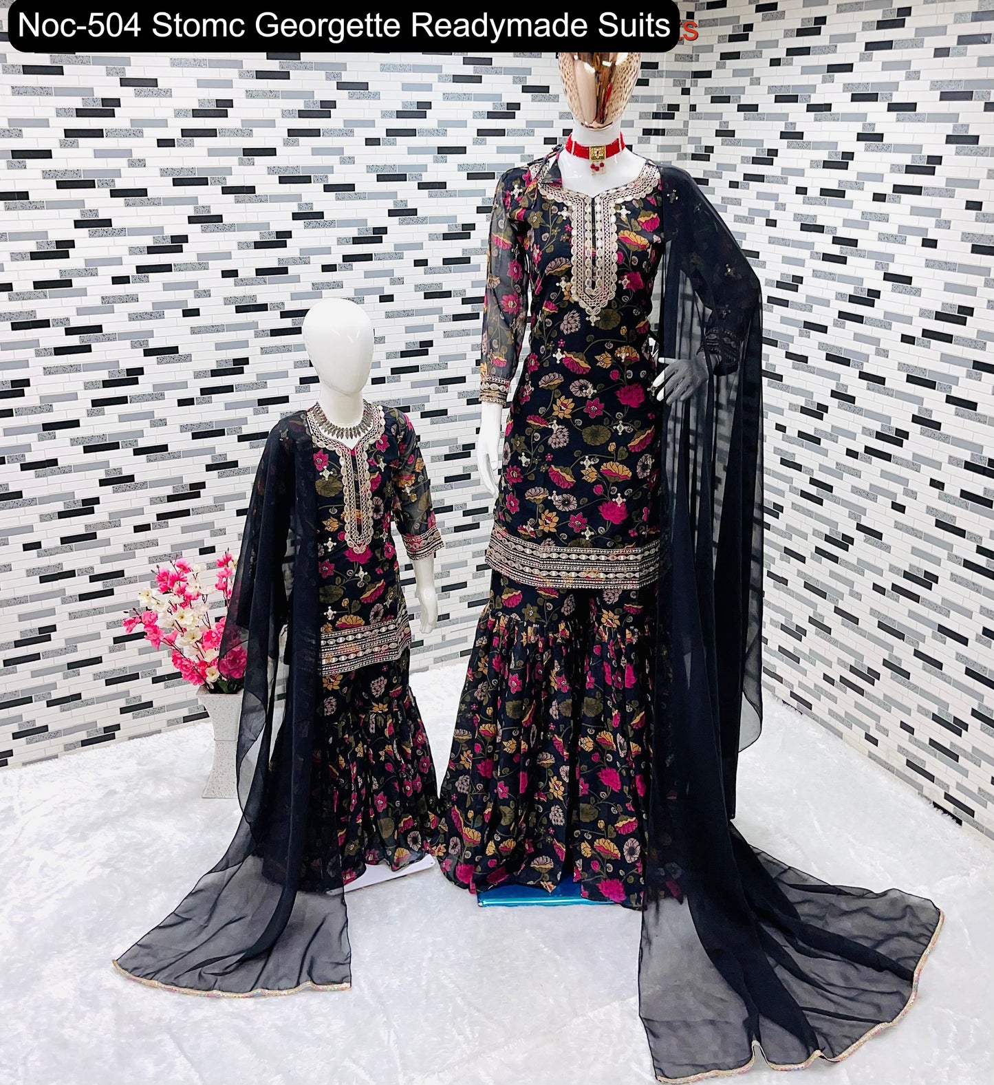 Noc-504 Stomc Georgette Readymade Suits