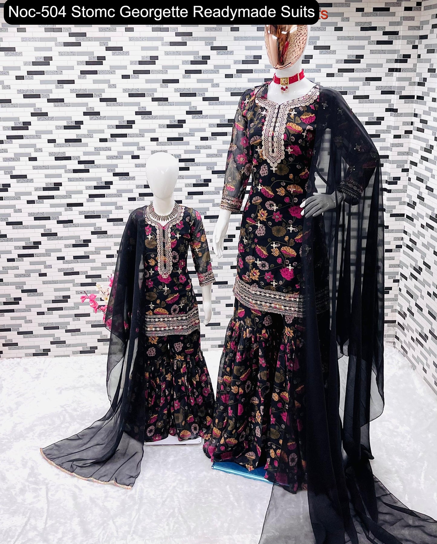 Noc-504 Stomc Georgette Readymade Suits