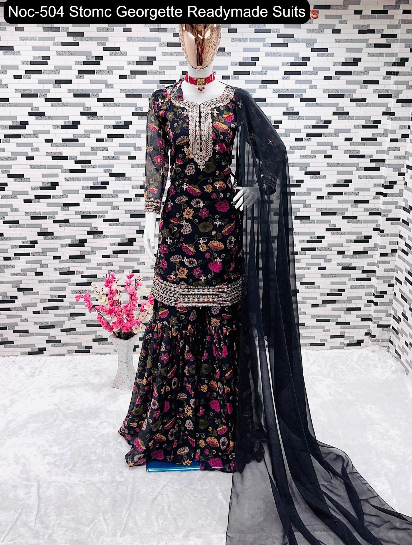 Noc-504 Stomc Georgette Readymade Suits