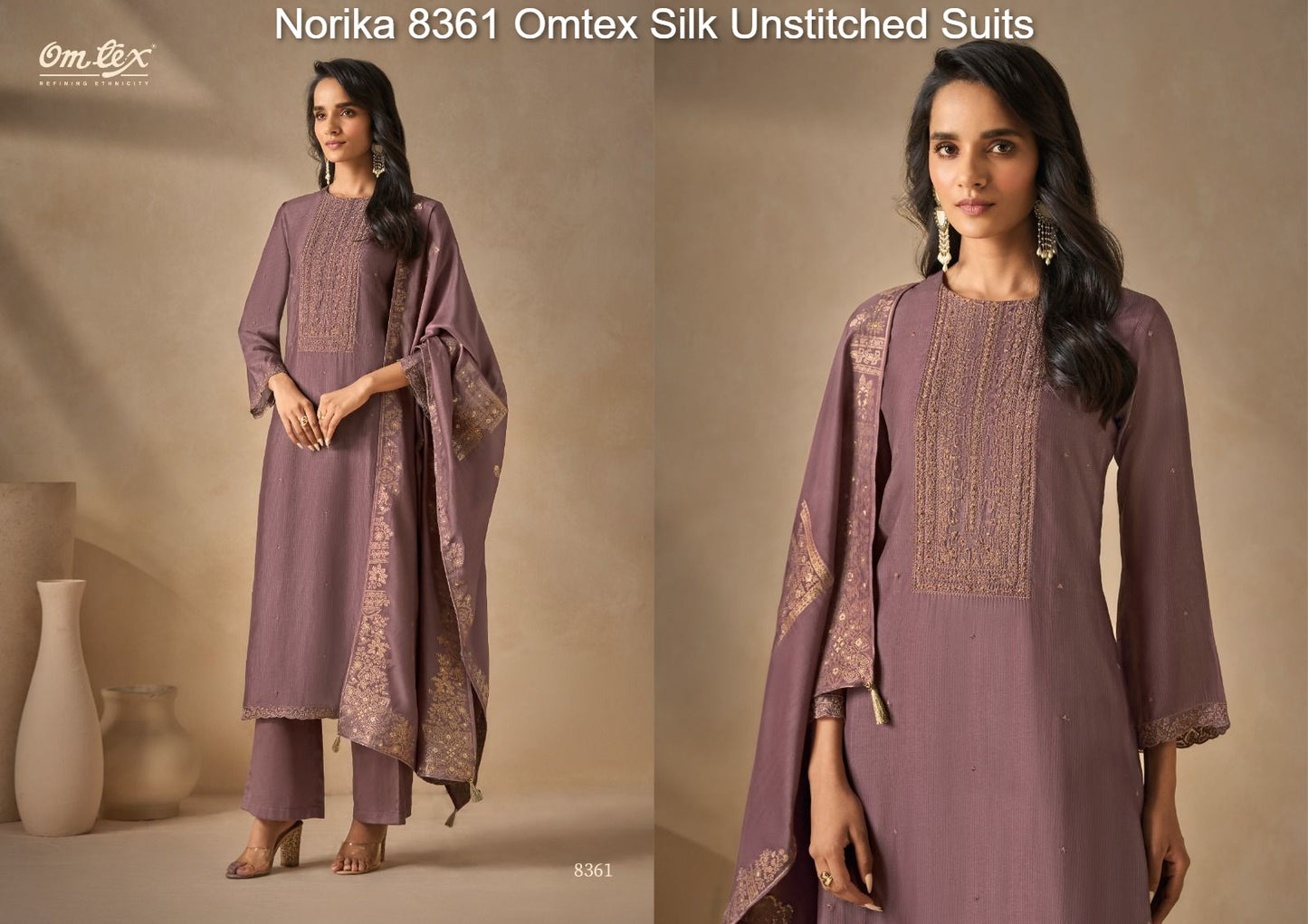 Norika 8361 Omtex Silk Unstitched Suits