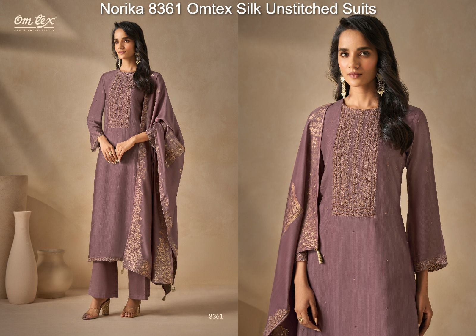 Norika 8361 Omtex Silk Unstitched Suits