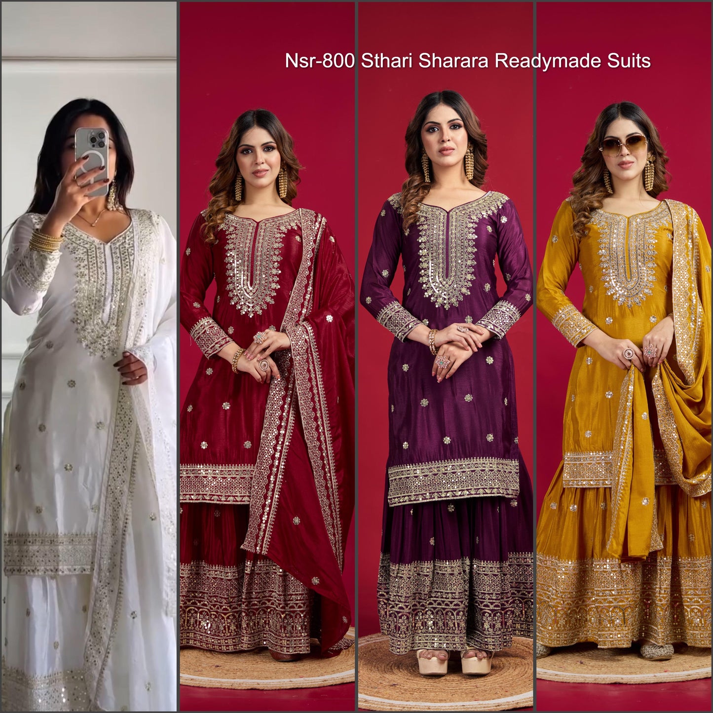 Nsr-800 Sthari Sharara Readymade Suits