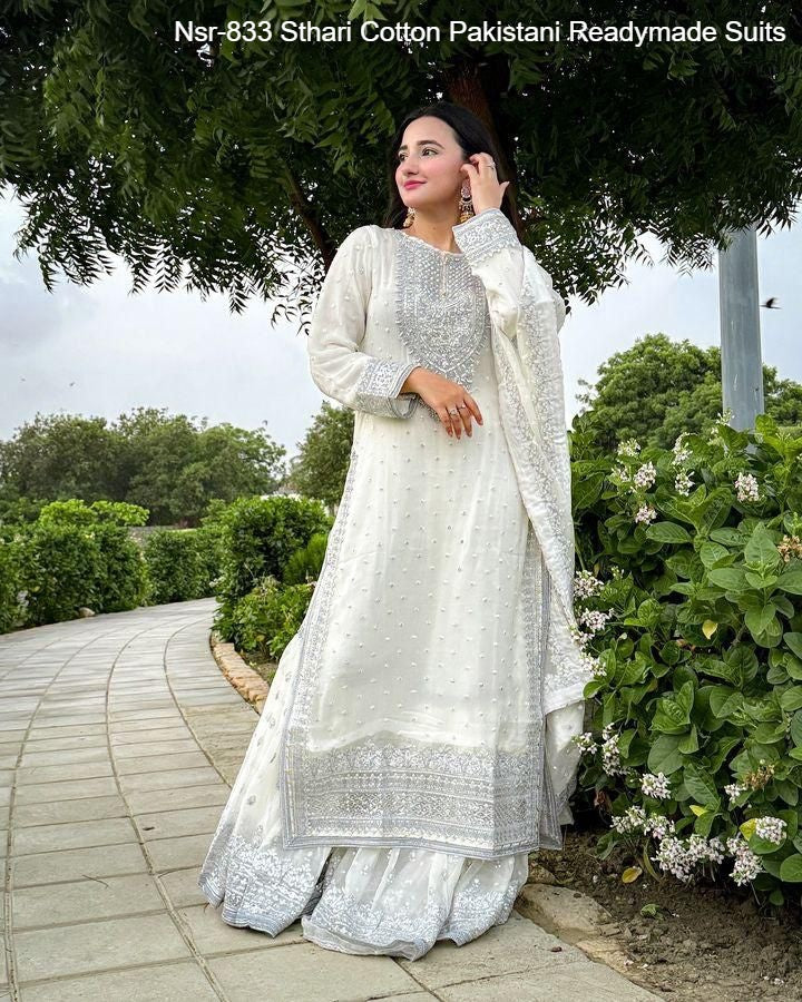 Nsr-833 Sthari Cotton Pakistani Readymade Suits