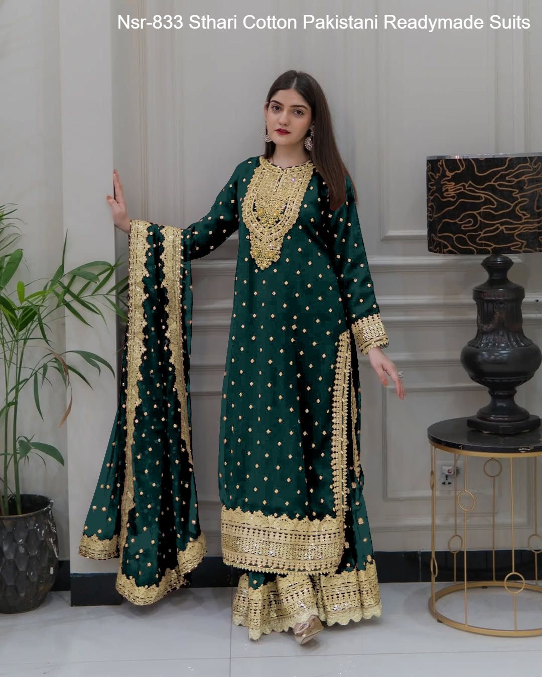 Nsr-833 Sthari Cotton Pakistani Readymade Suits