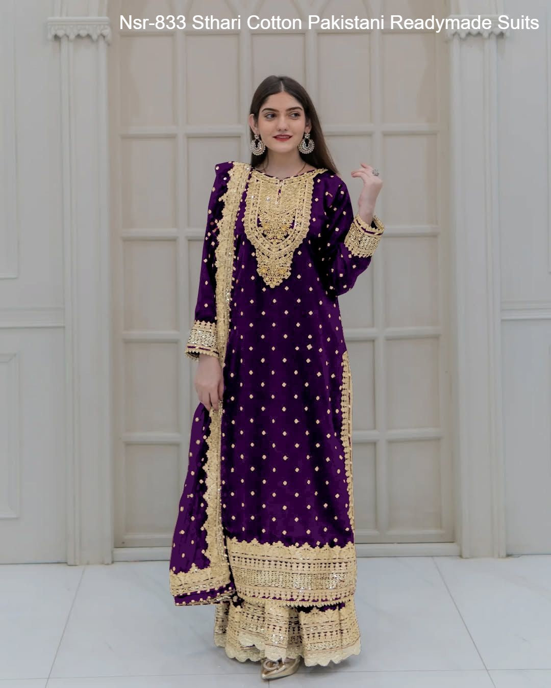 Nsr-833 Sthari Cotton Pakistani Readymade Suits