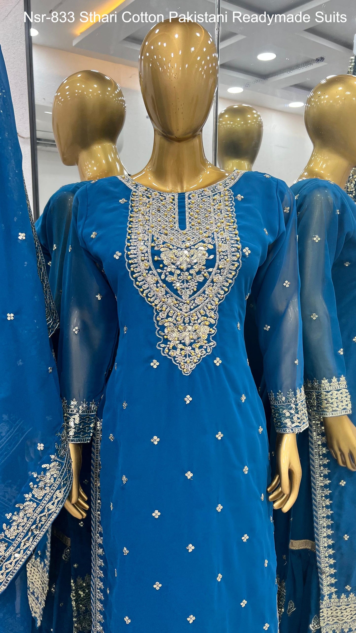 Nsr-833 Sthari Cotton Pakistani Readymade Suits
