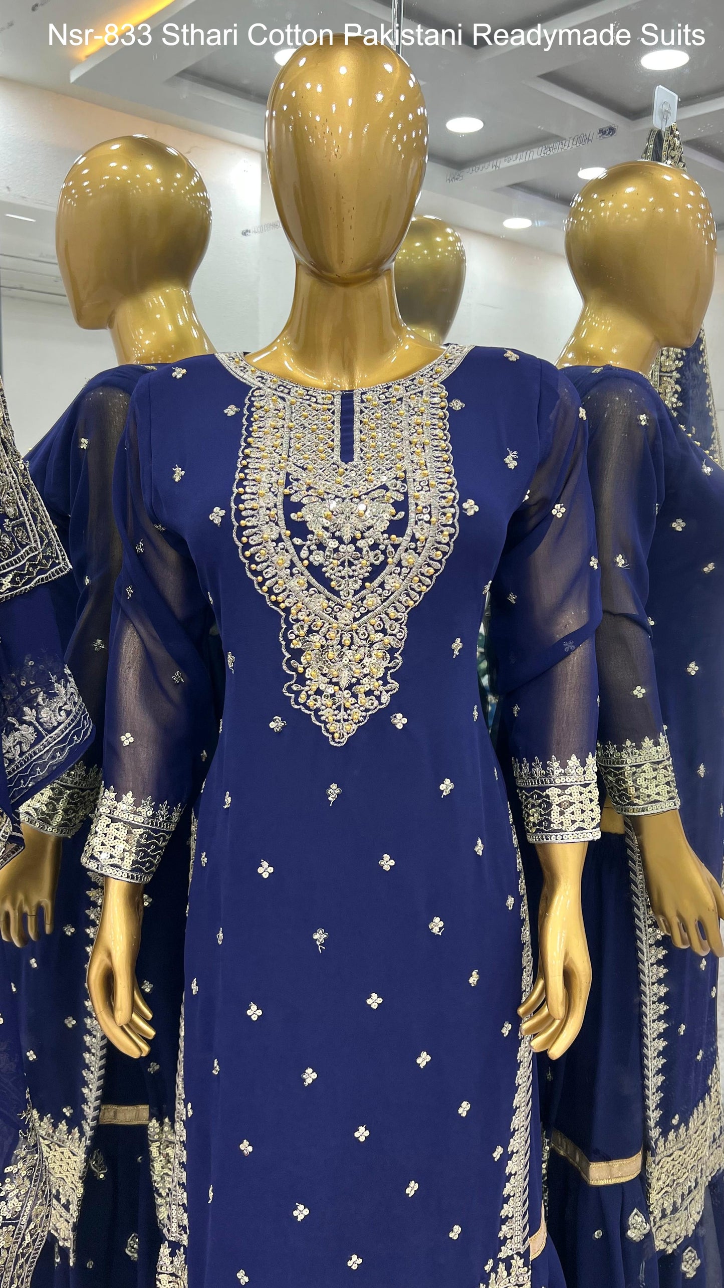 Nsr-833 Sthari Cotton Pakistani Readymade Suits
