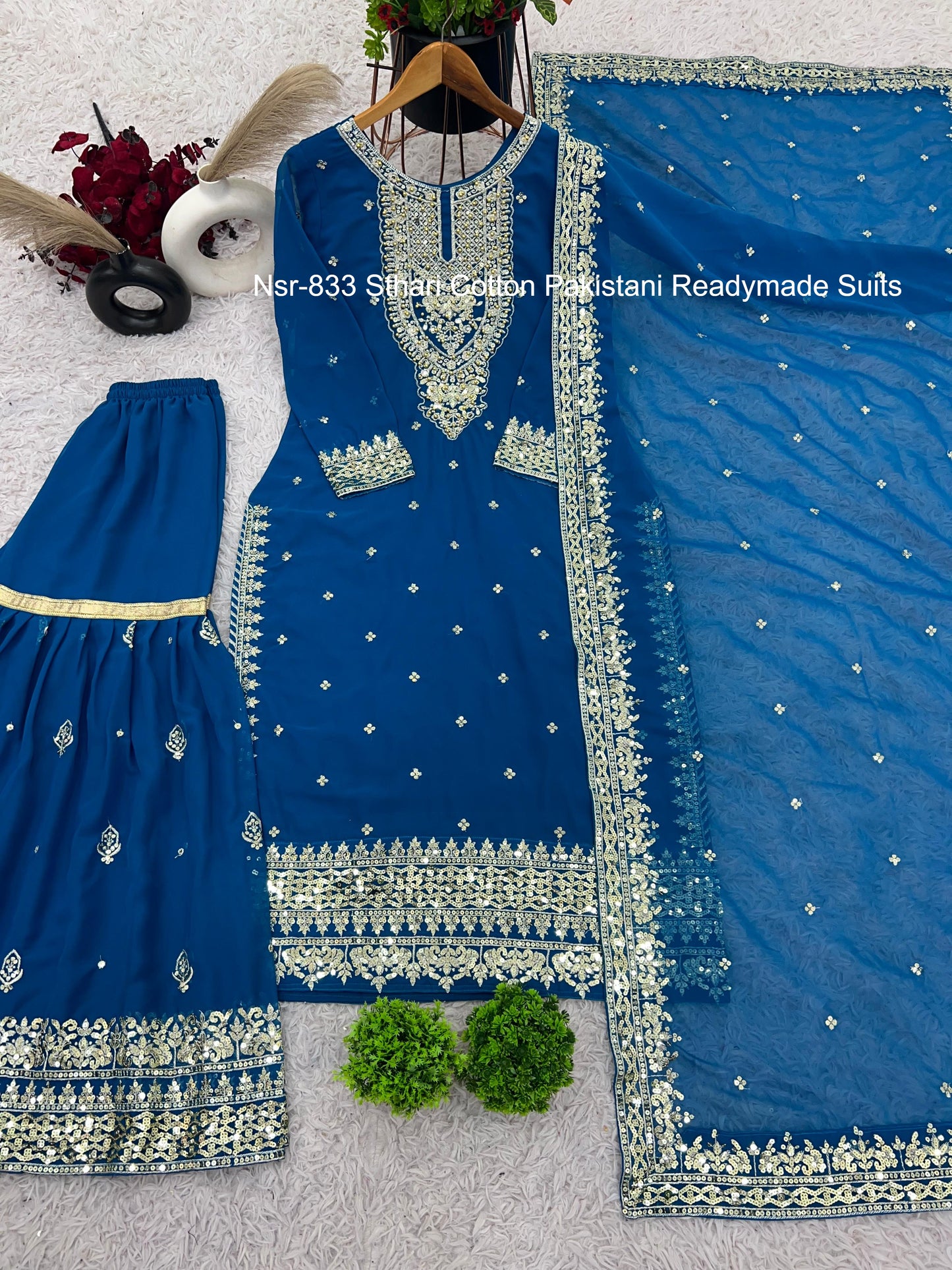 Nsr-833 Sthari Cotton Pakistani Readymade Suits