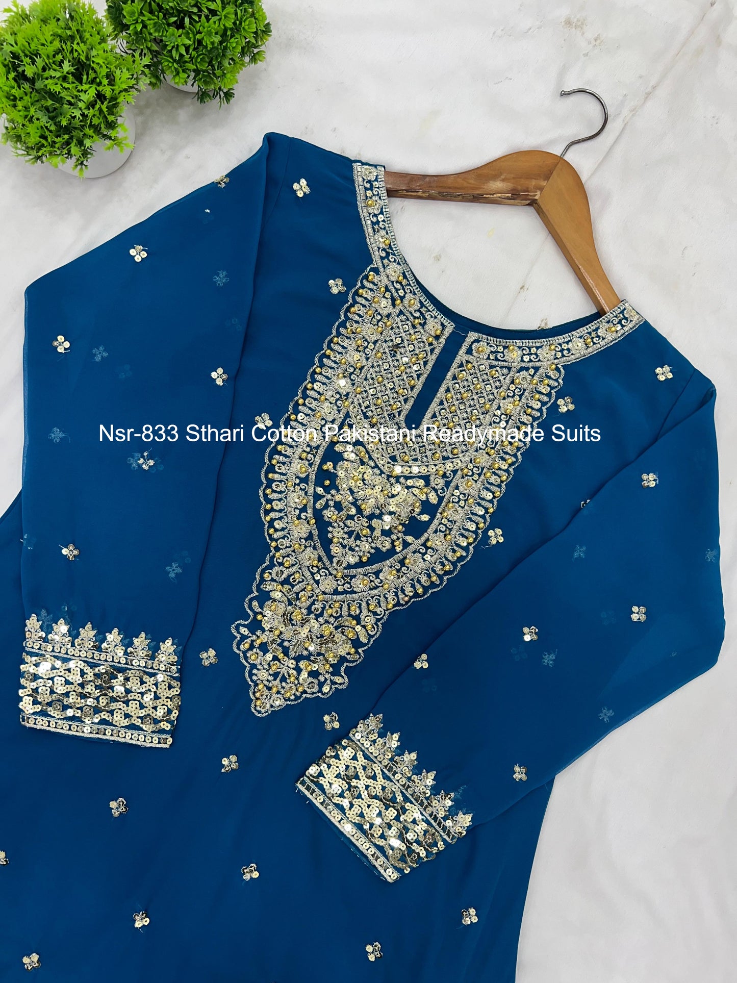 Nsr-833 Sthari Cotton Pakistani Readymade Suits