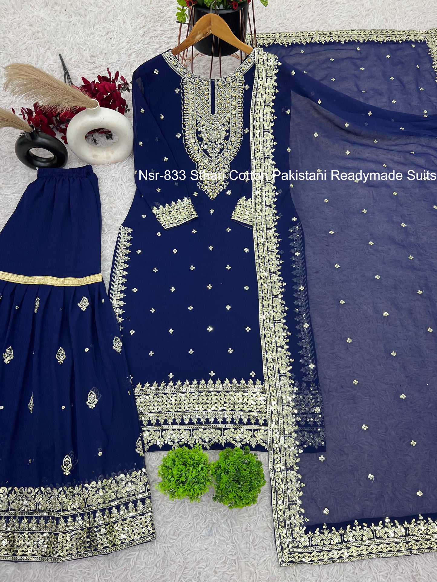 Nsr-833 Sthari Cotton Pakistani Readymade Suits