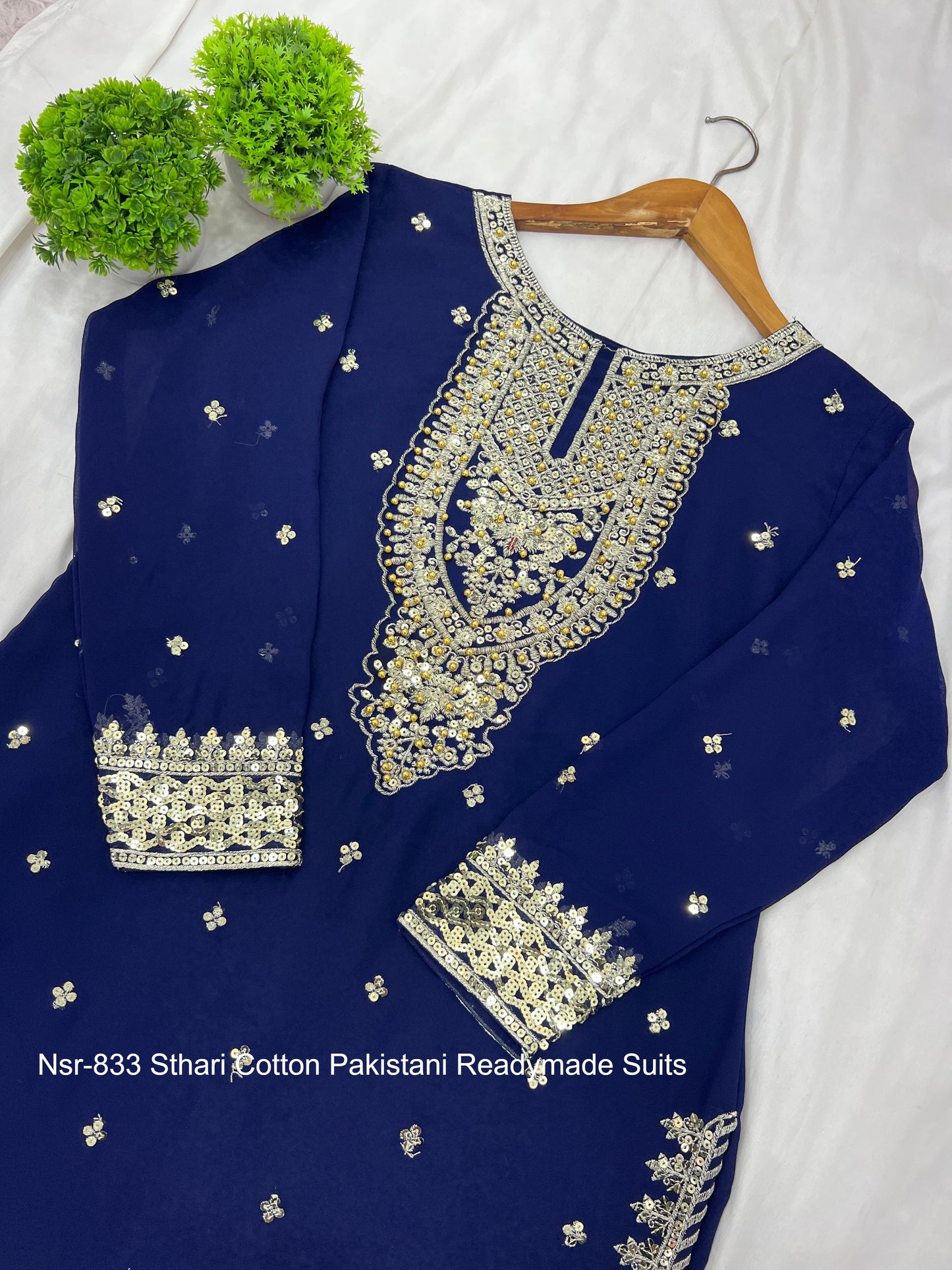 Nsr-833 Sthari Cotton Pakistani Readymade Suits