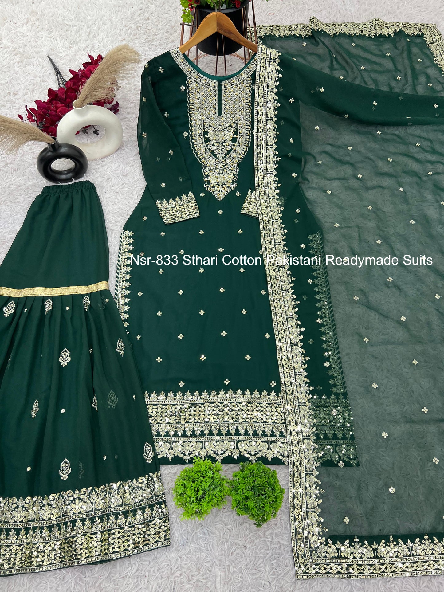 Nsr-833 Sthari Cotton Pakistani Readymade Suits