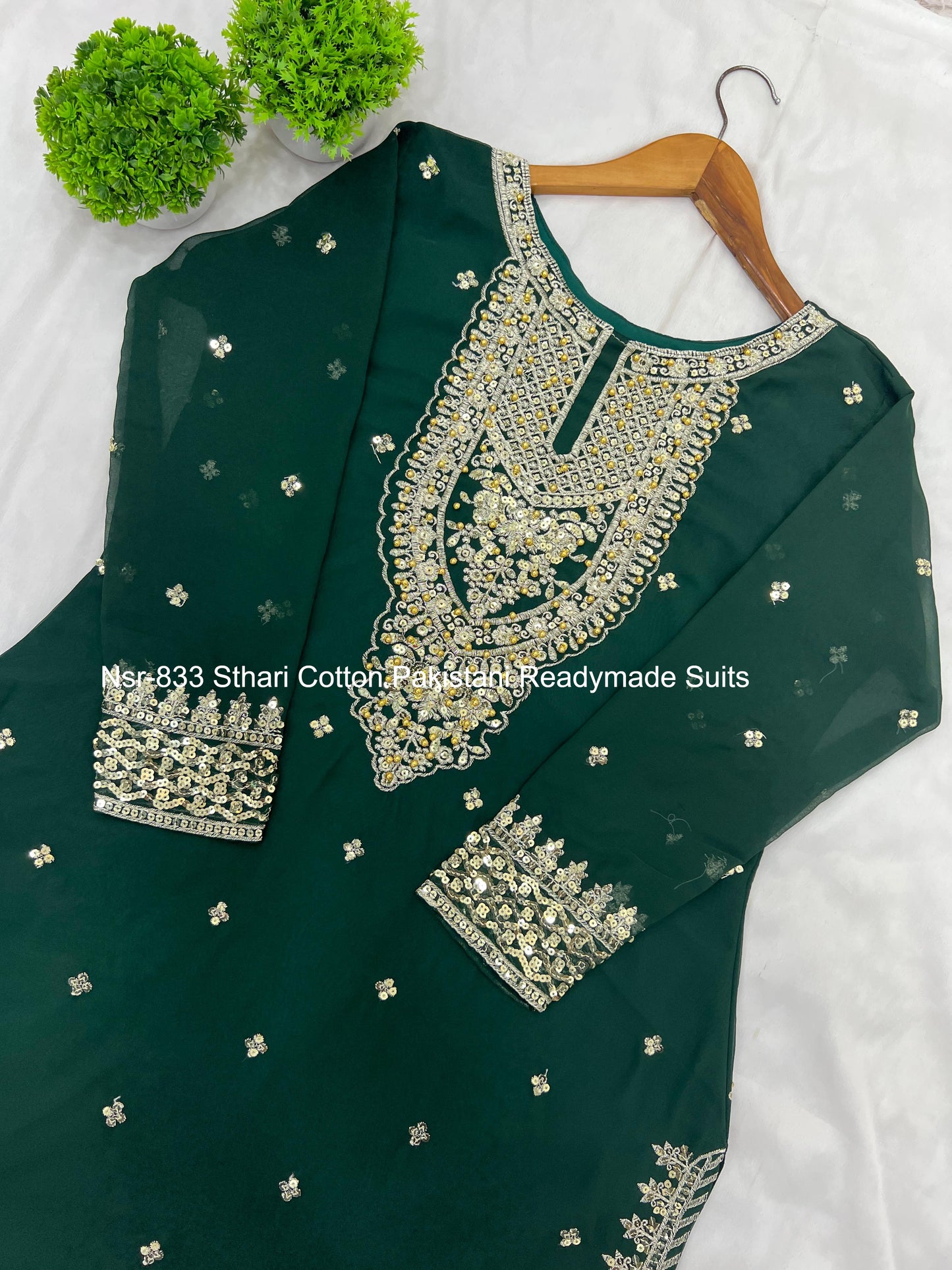 Nsr-833 Sthari Cotton Pakistani Readymade Suits
