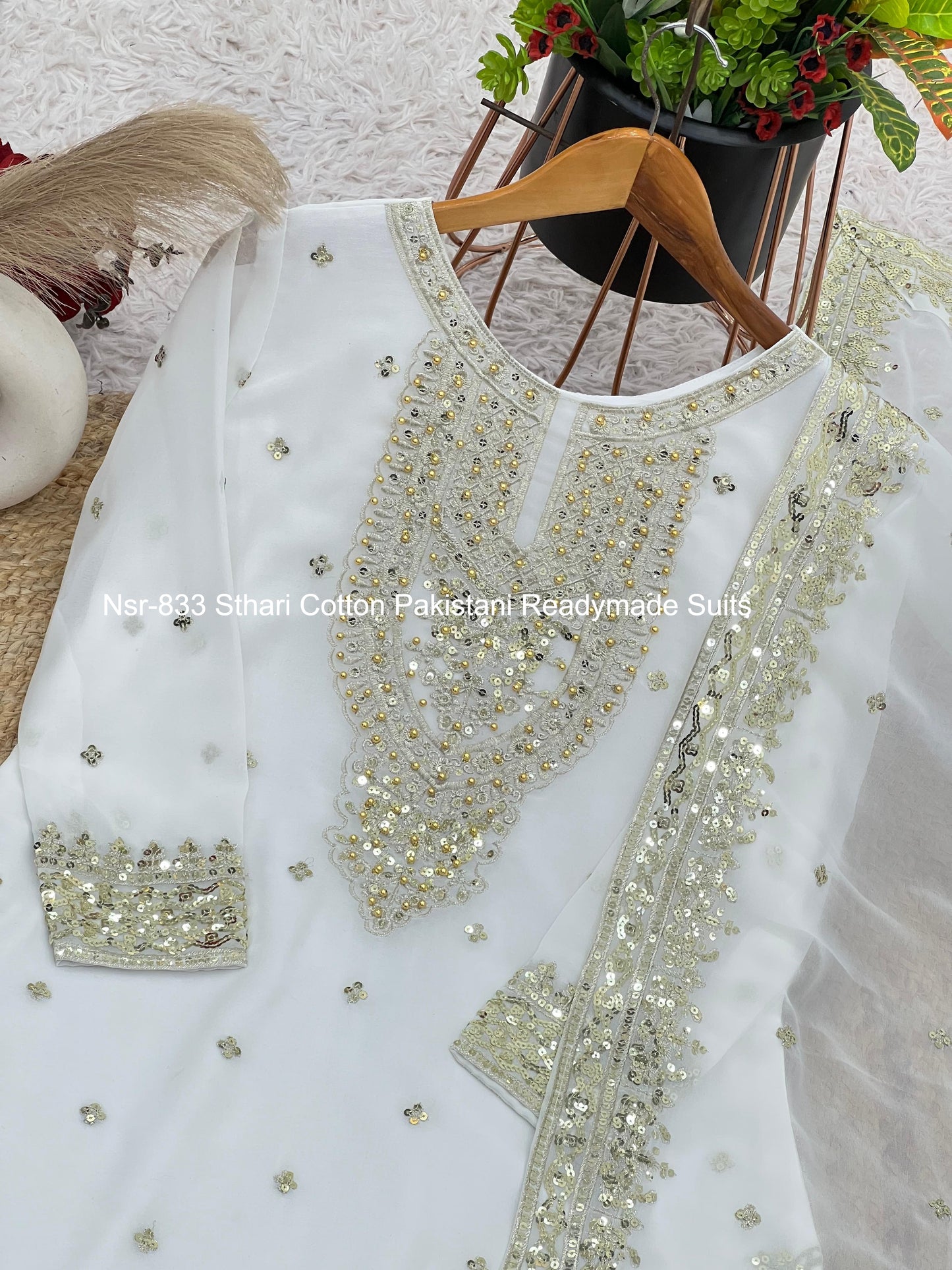 Nsr-833 Sthari Cotton Pakistani Readymade Suits