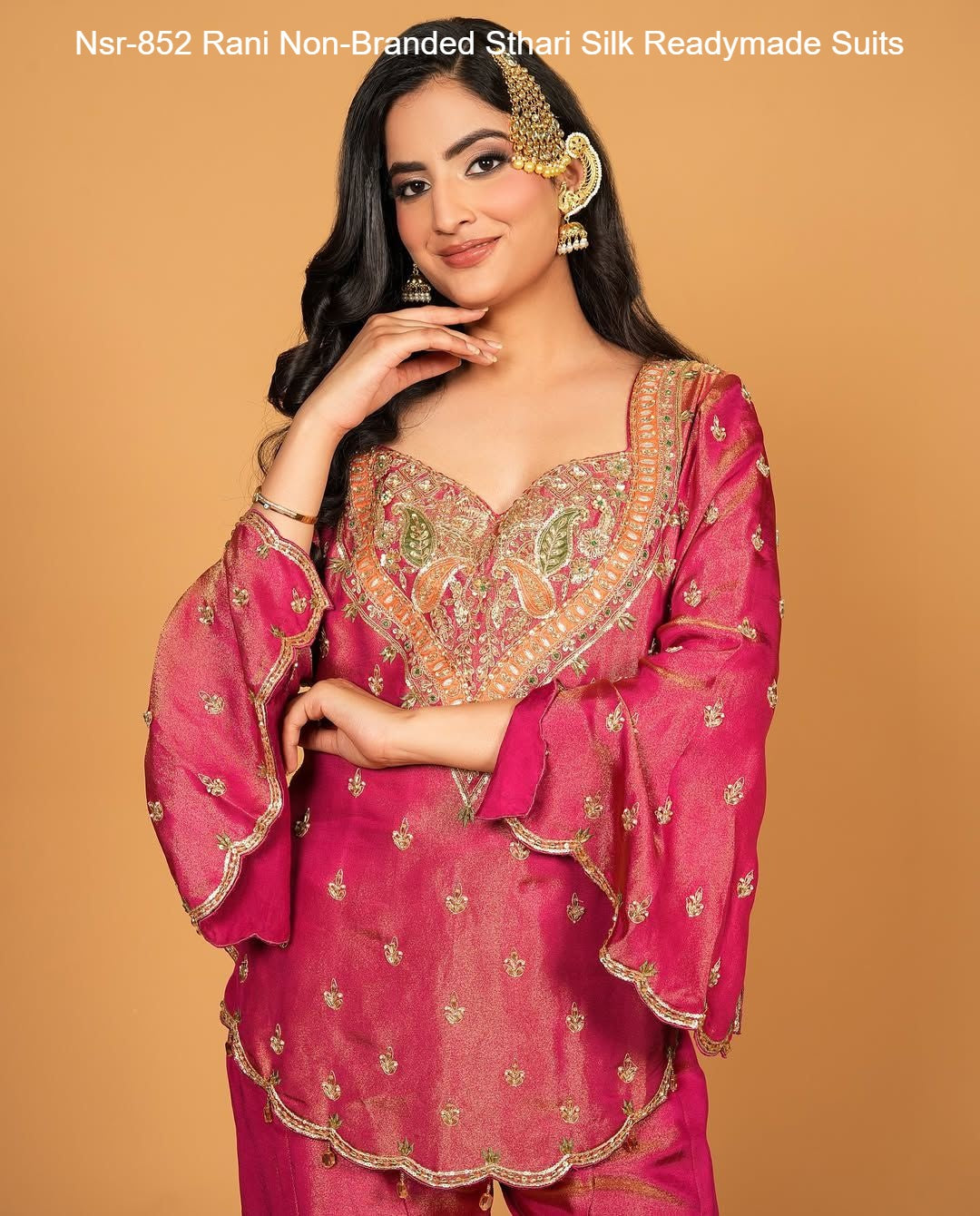 Nsr-852 Rani Non-Branded Sthari Silk Readymade Suits